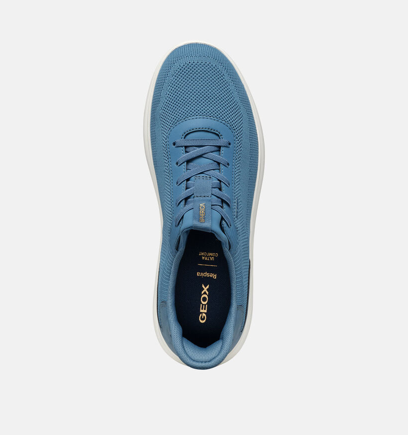 Geox Spherica Plus Blauwe Veterschoenen voor heren (353858) - geschikt voor steunzolen