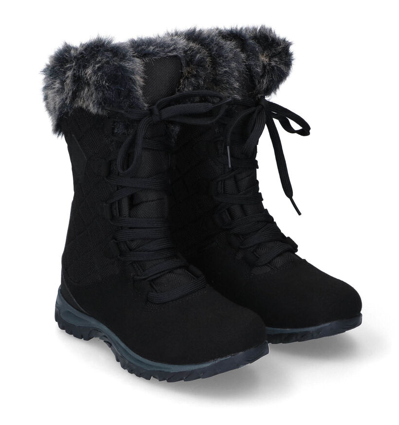 Regatta Lady Newley Thermo Zwarte Snowboots voor dames (300226) - geschikt voor steunzolen