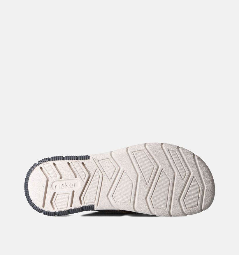 Rieker Nu-pieds casual en Brun foncé pour hommes (354827)