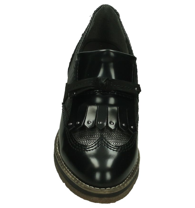 Tamaris Zwarte Mocassins met Kiltie in kunstleer (202571)