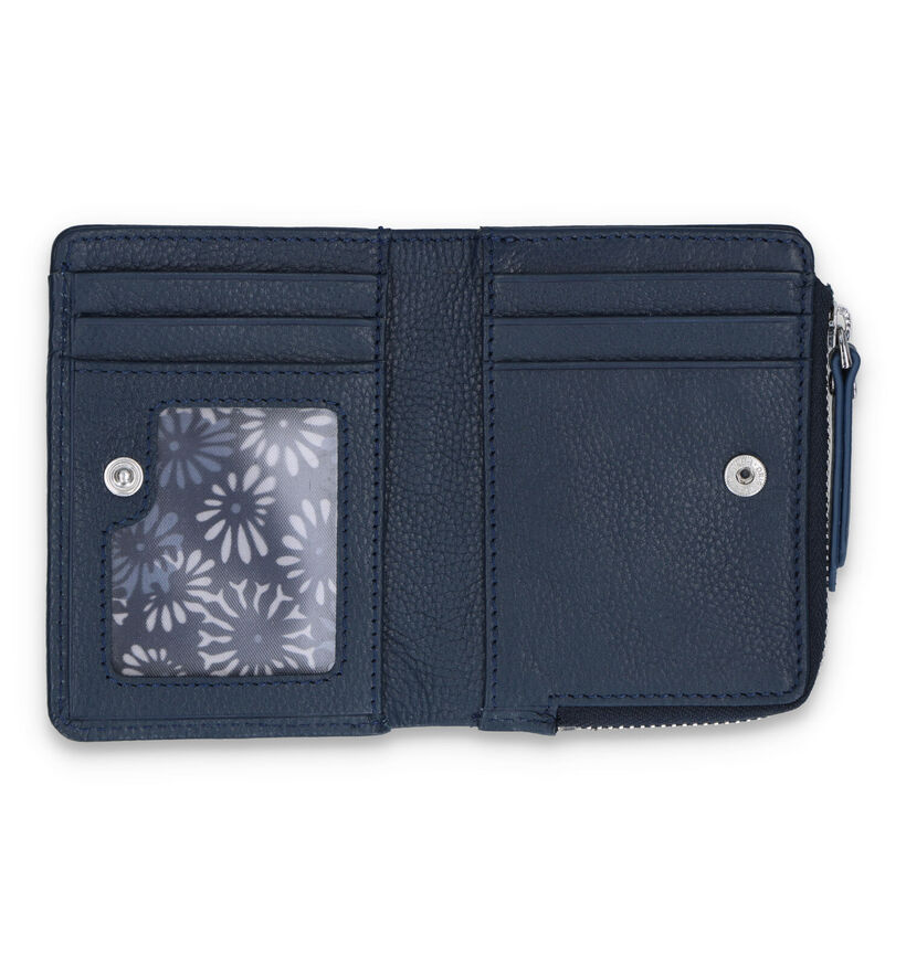 Euro-Leather Porte-carte en Bleu pour femmes (323432)