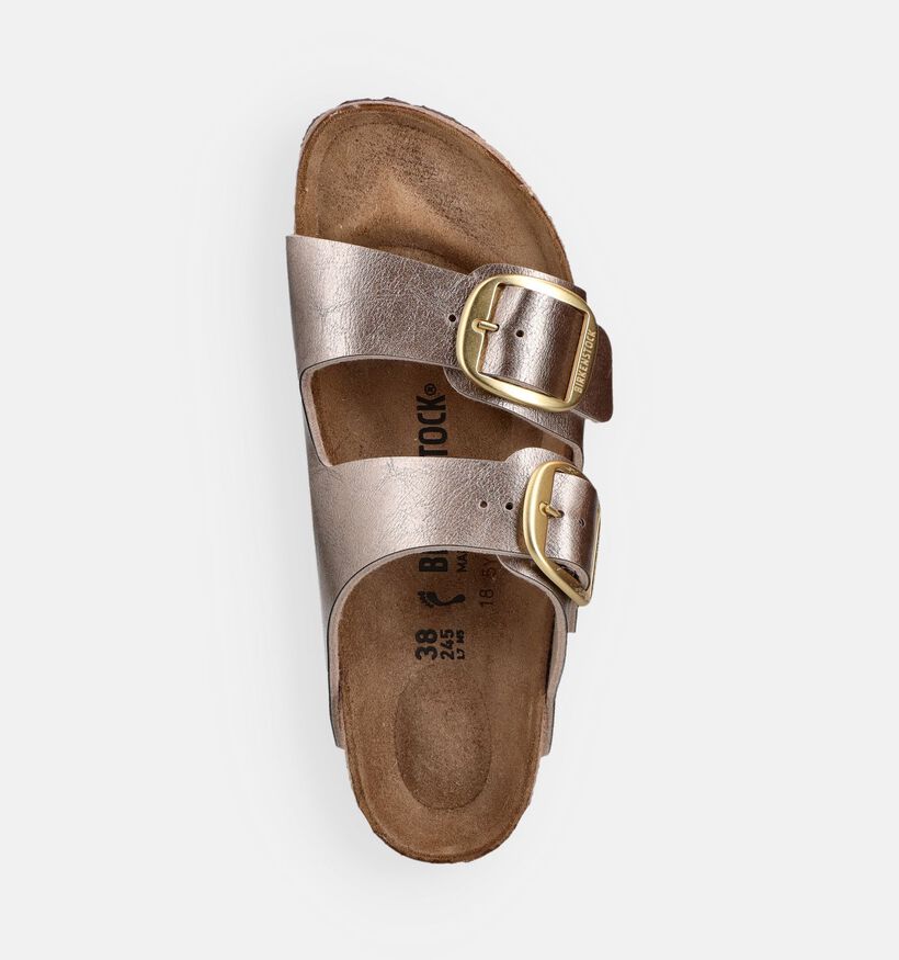 Birkenstock Arizona Big Buckle Graceful Taupe Bronzen Slippers voor dames (369531)