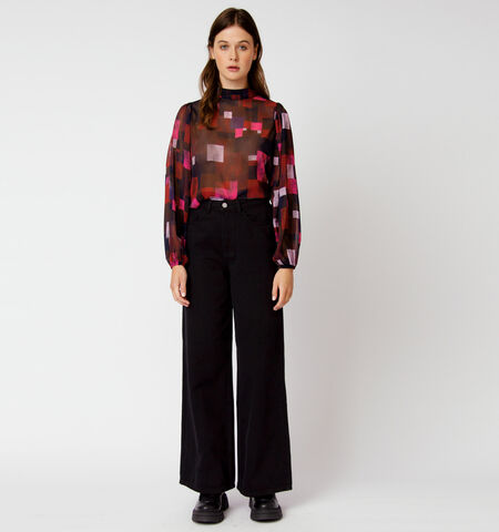 Wijde broek zwart