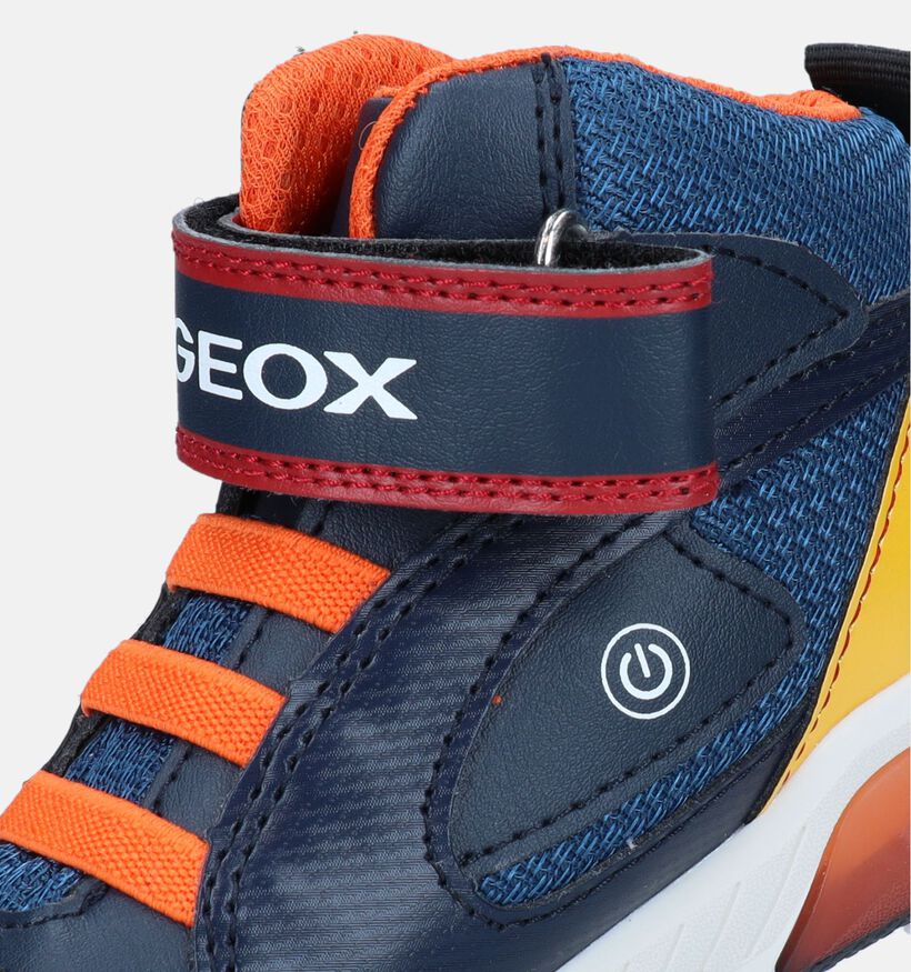 Geox Inek Baskets montantes en Bleu pour garçons (329869) - pour semelles orthopédiques