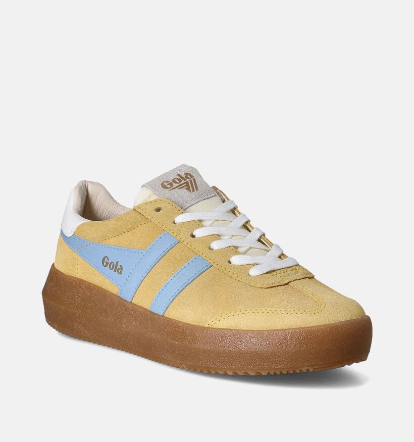 Gola Athena CLB573 Baskets en Jaune pour femmes (351165) - pour semelles orthopédiques