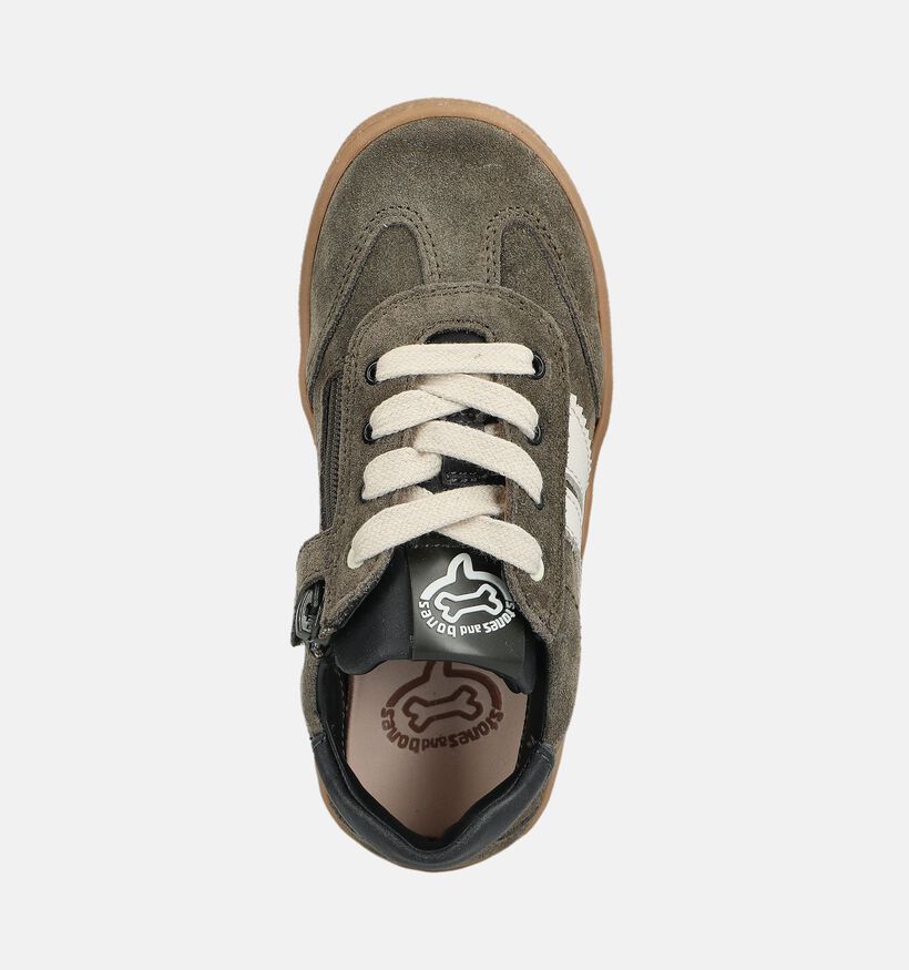 STONES and BONES Lemmi Baskets basses en Vert kaki pour gar&ccedil;ons (380797) - pour semelles orthop&eacute;diques