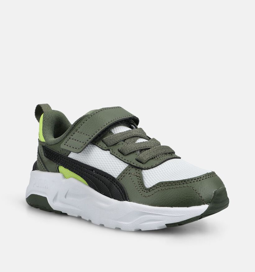 Puma Trinity 2 LT Baskets basses en Vert pour gar&ccedil;ons (375565) - pour semelles orthop&eacute;diques