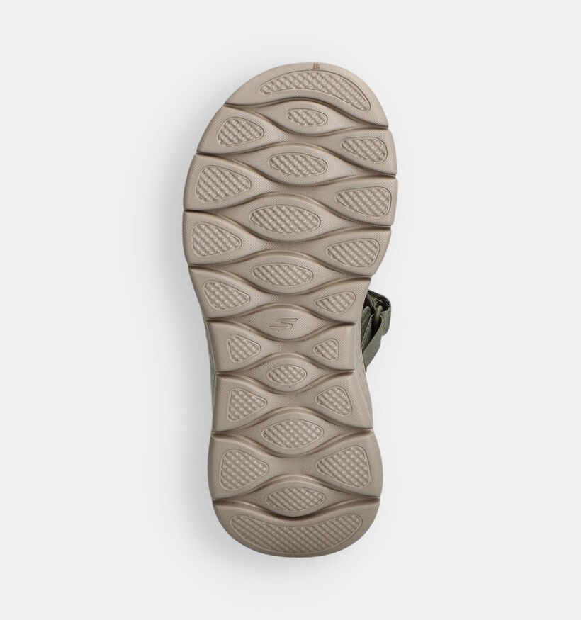 Skechers Go Walk Flex Easy Entry Sandales en Vert kaki pour hommes (371077)