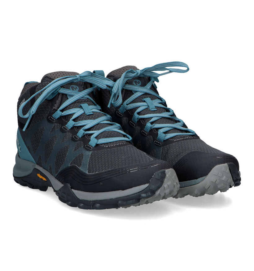 Merrell Siren 3 Mid GTX Chaussures de randonnée en Bleu pour femmes (310221) - pour semelles orthopédiques