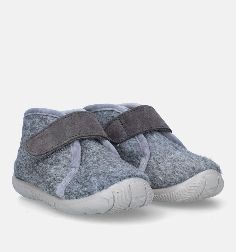 Milo & Mila Pantoufles fermées en Gris pour filles, garçons (332297) - pour semelles orthopédiques