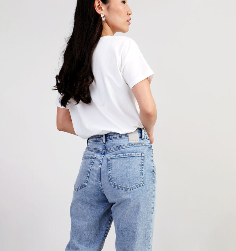 Pieces Bella Blauwe Rechte jeans L30 voor dames (335632)