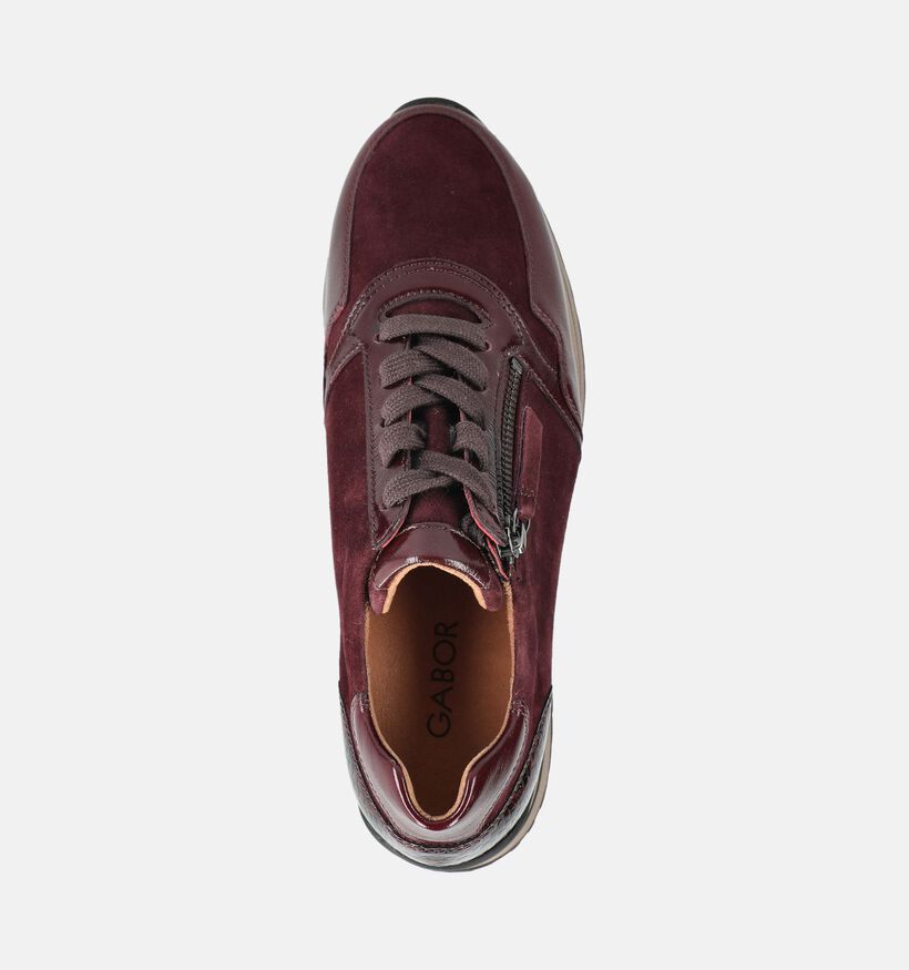 Gabor Bordeaux Sneakers voor dames (376987) - geschikt voor steunzolen