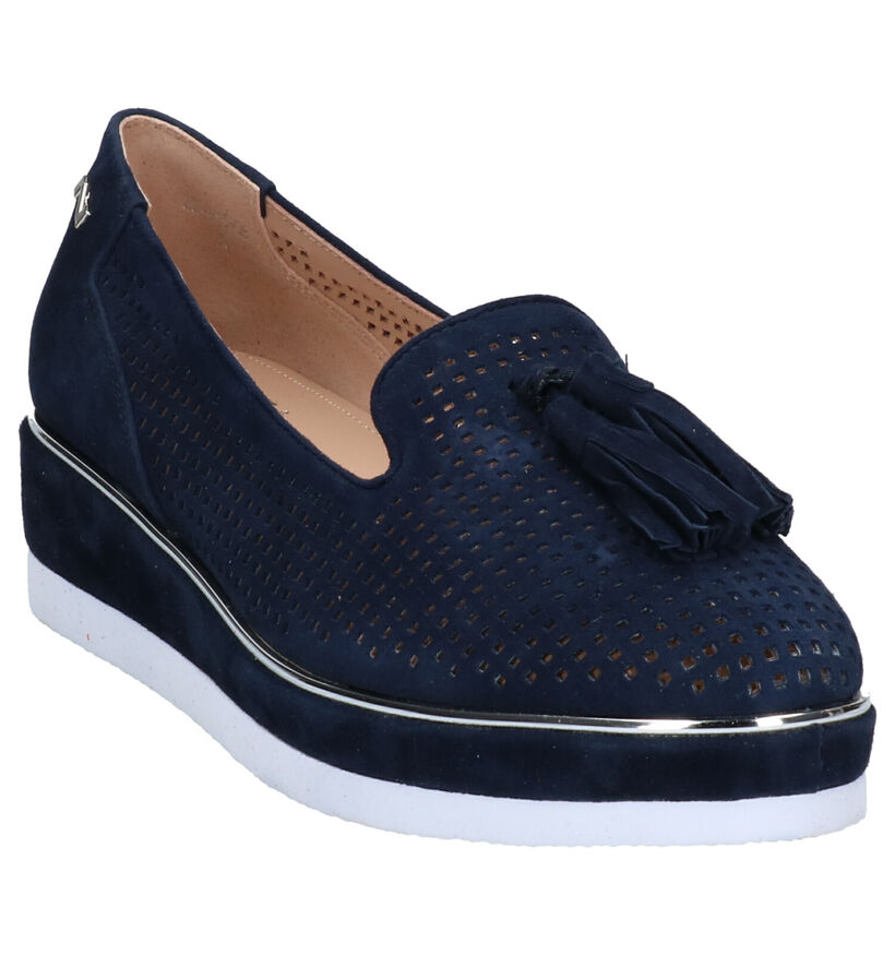 Nathan-Baume Donkerblauwe Loafers in daim (272869)