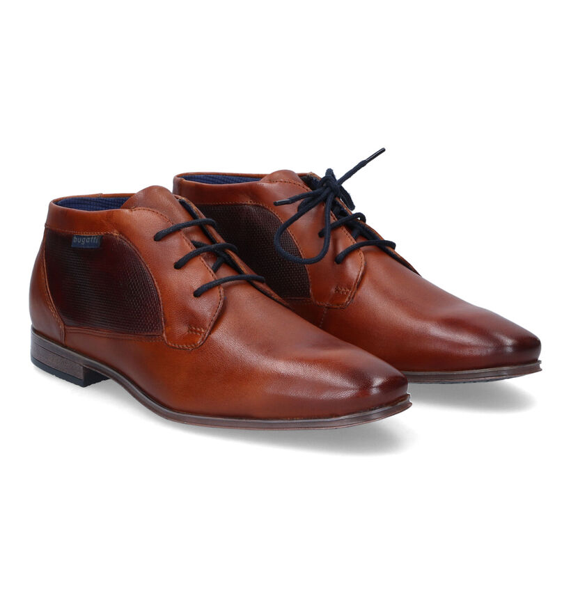 Bugatti Morino Chaussures habillées en Cognac pour hommes (315042)