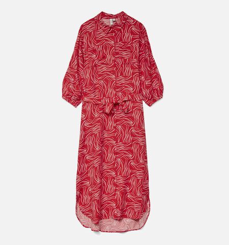 Robe chemise rouge