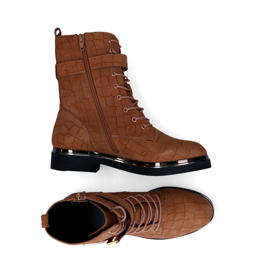 Nathan-Baume Bottines à lacets en Cognac en daim (315968)