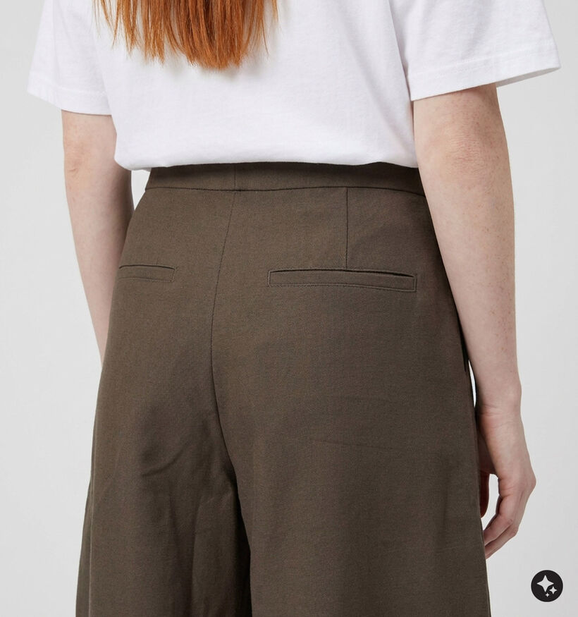 Pieces Gunhild Donkerbruine Barrel Geklede Broek voor dames (382091)