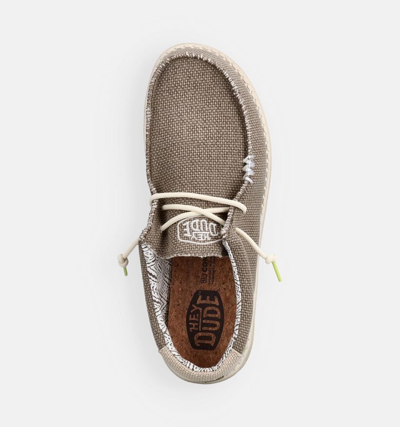 Heydude Wally Braided Kaki Instappers voor heren (370072) - geschikt voor steunzolen
