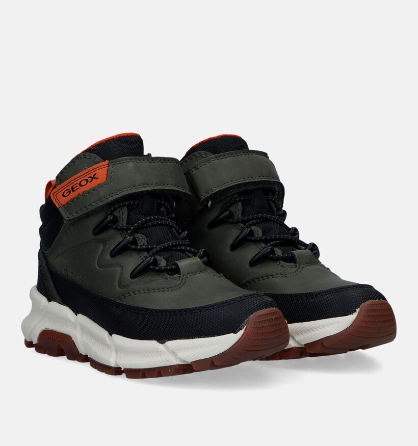 Geox Flexyper Kaki Hoge Sneakers voor jongens (330093) - geschikt voor steunzolen