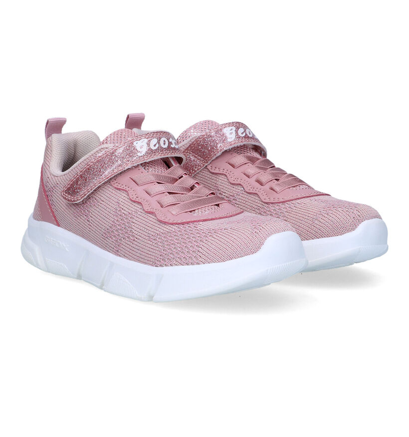 Geox Aril Roze Sneakers in stof (320646)