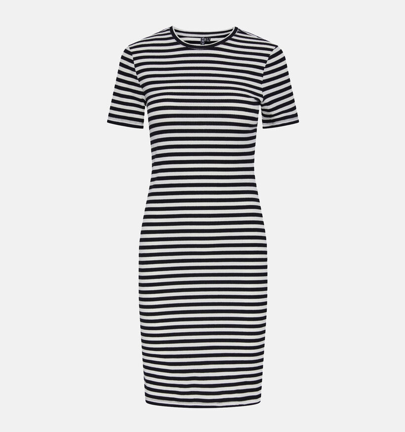Pieces Ruka Zwarte T-shirt Jurk voor dames (334397)