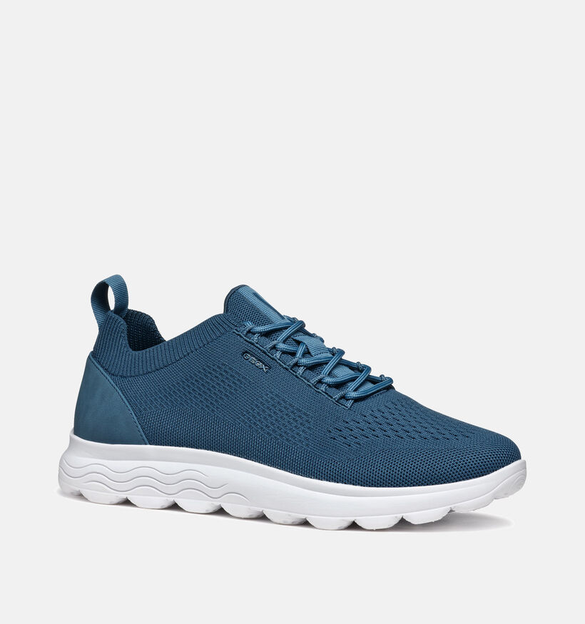 Geox Spherica Blauwe Veterschoenen voor heren (353836) - geschikt voor steunzolen