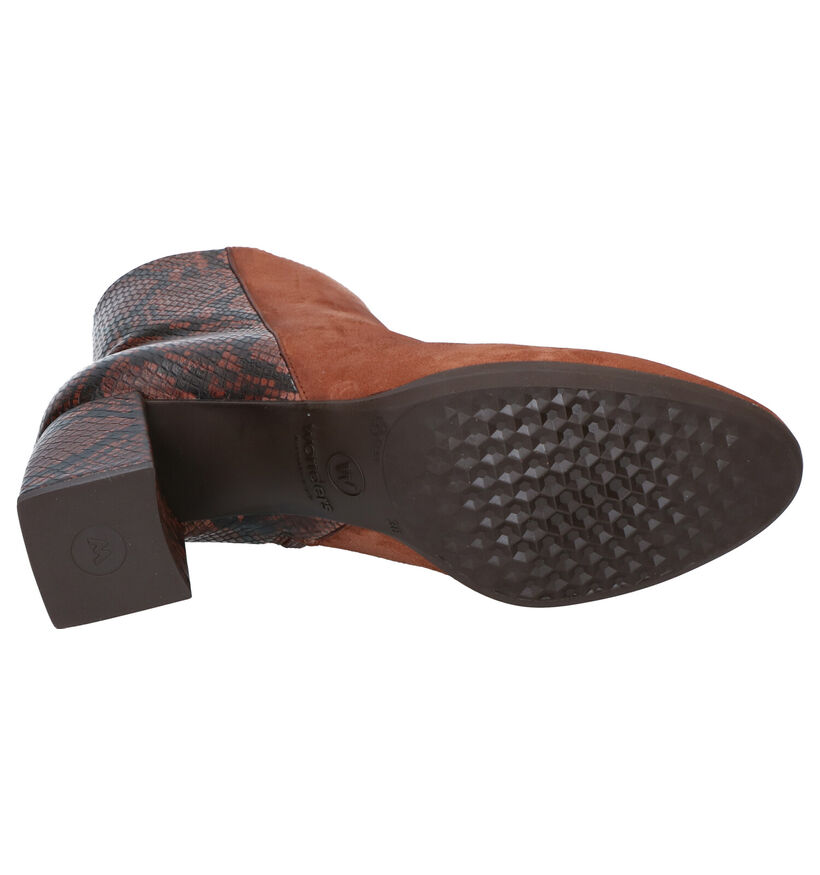 Wonders Cognac Enkellaarzen in leer (259718)