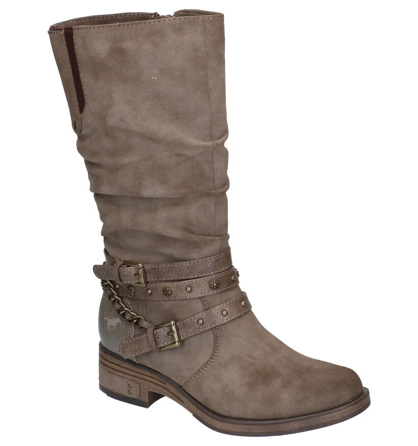 Mustang Bottes basses en Taupe en textile (280950)