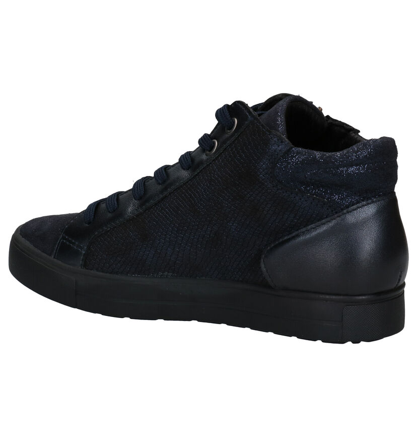 Mirel Zwarte Hoge Sneakers in leer (279835)