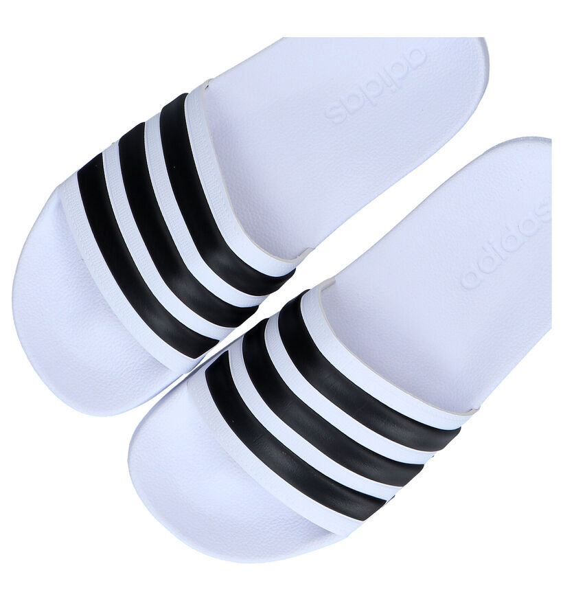 adidas Adilette Witte Badslippers in kunststof (290835)