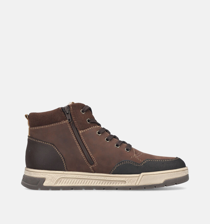 Rieker Donkerbruine Veterboots voor heren (379837)