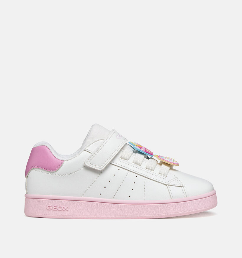 Geox Eclyper Unicorn Witte/Roze Sneakers voor meisjes (368420) - geschikt voor steunzolen