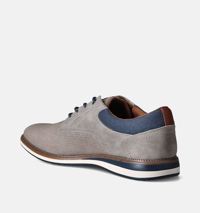 SJ Taupe Veterschoenen voor heren (354525)