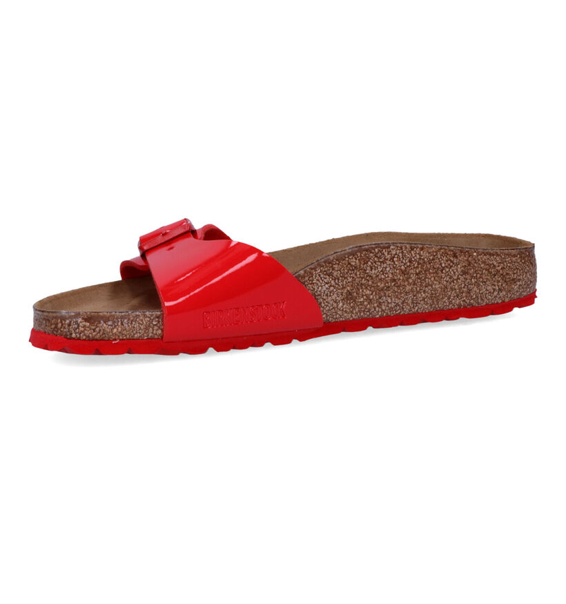 Birkenstock Madrid Nu-pieds en Rouge en simili cuir (322644)