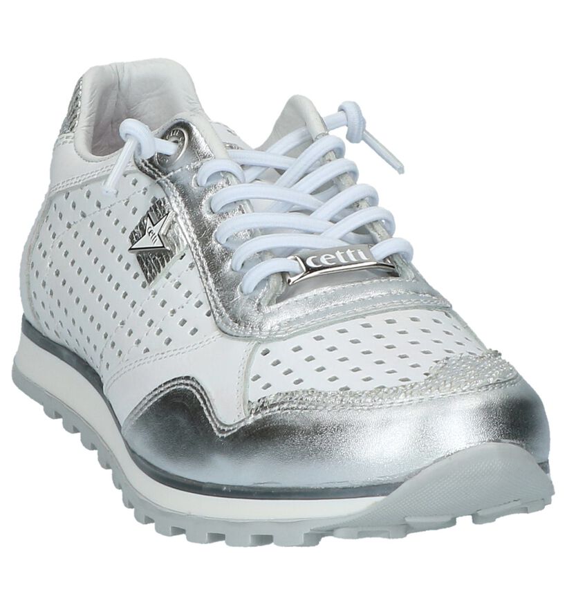 Cetti Sra Lux Witte Sneakers in leer (220684)