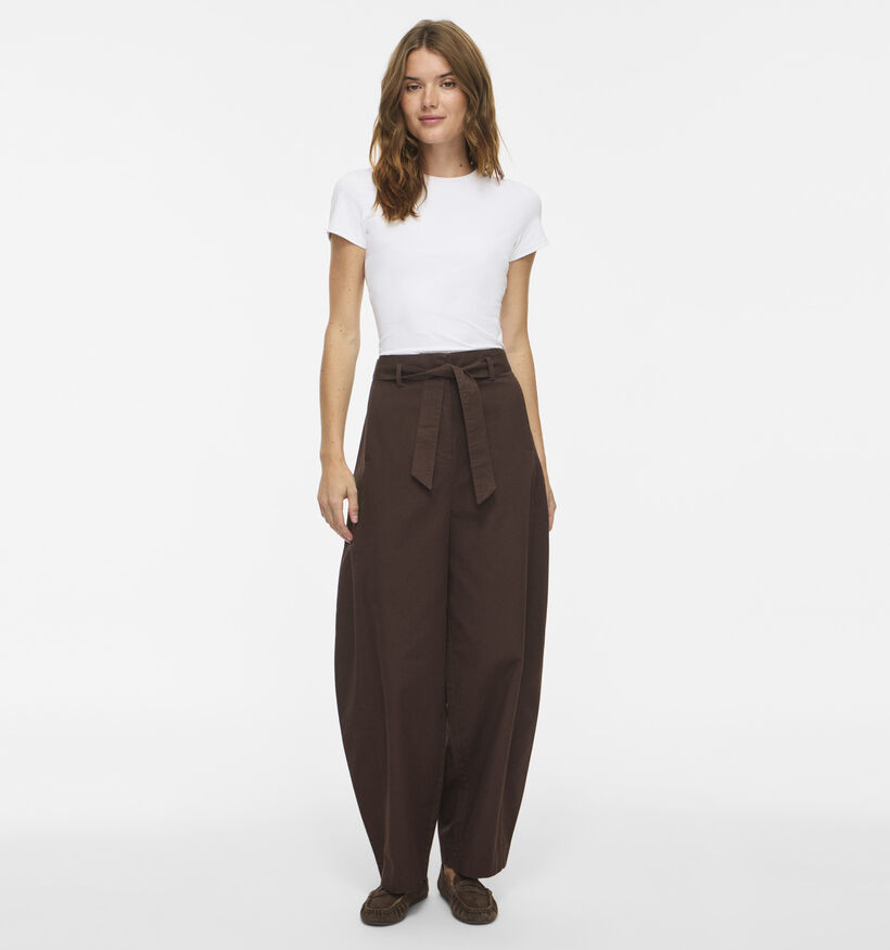Vila Jemma Barrel Tailored Donkerbruine Broek voor dames (382041)