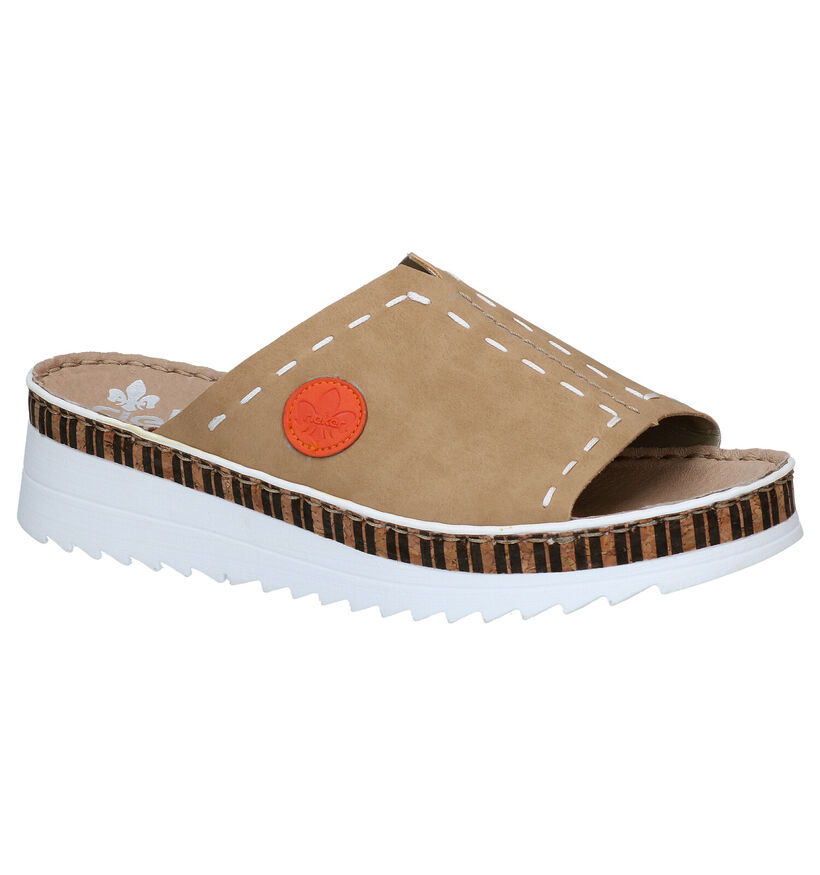 Rieker Beige Slippers voor dames (287444)