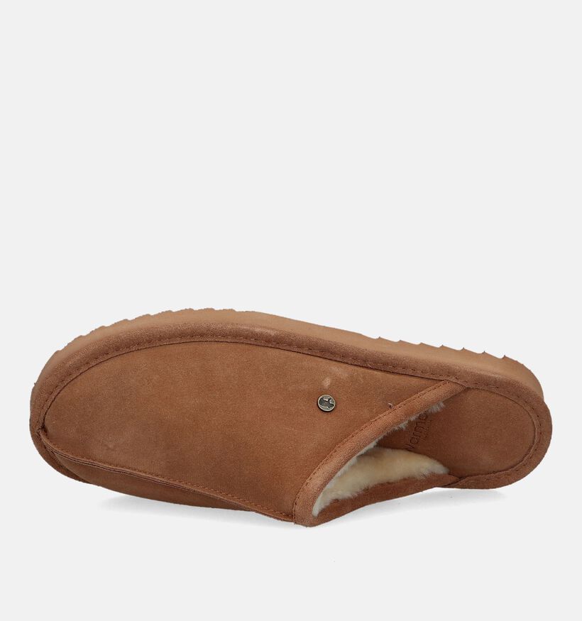 Warmbat Barron Cognac Wollen Pantoffels voor heren (330226)