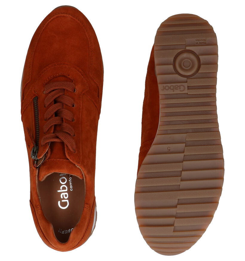 Gabor OptiFit Chaussures à Lacets en Vert kaki en daim (282377)