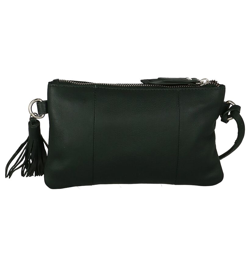 Donkergroene Hampton Bays Crossbody Tas in leer (235331)