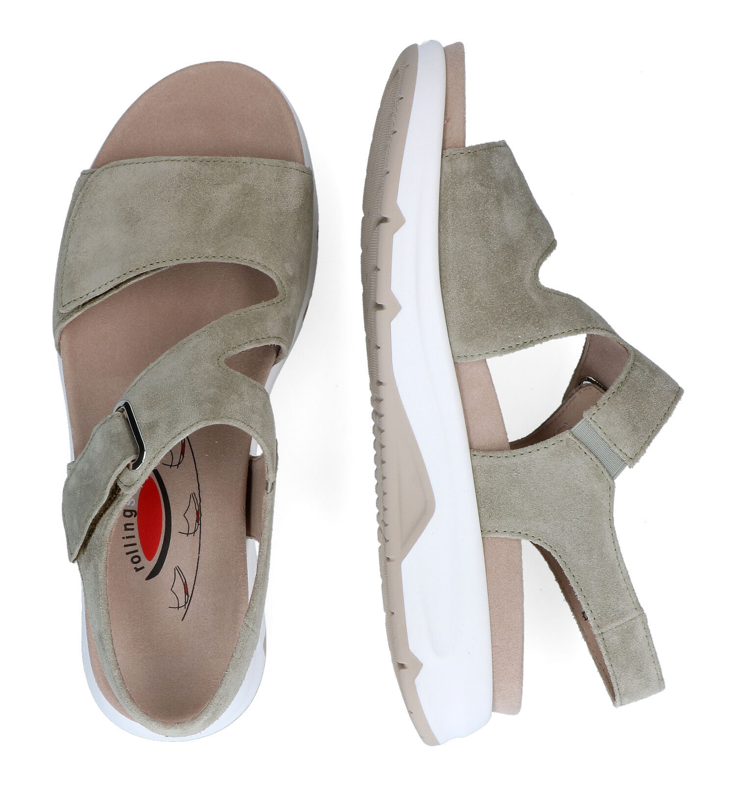 Gabor Rollingsoft Groene Sandalen Dames Sandalen Online op TORFS.BE