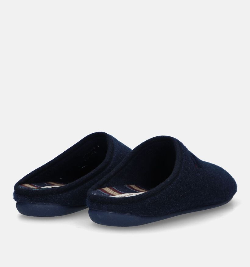 Hush Puppies Dibia Pantoufles en Bleu pour hommes (330015) - pour semelles orthopédiques