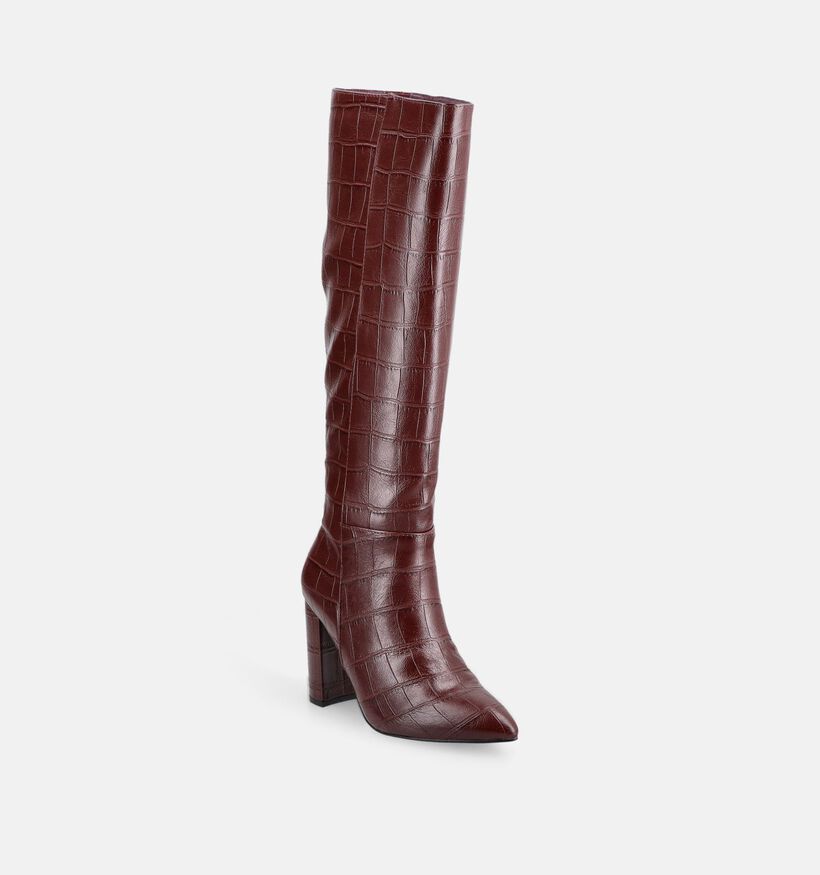 Poelman Bottes hautes en Bordeaux pour femmes (380663)