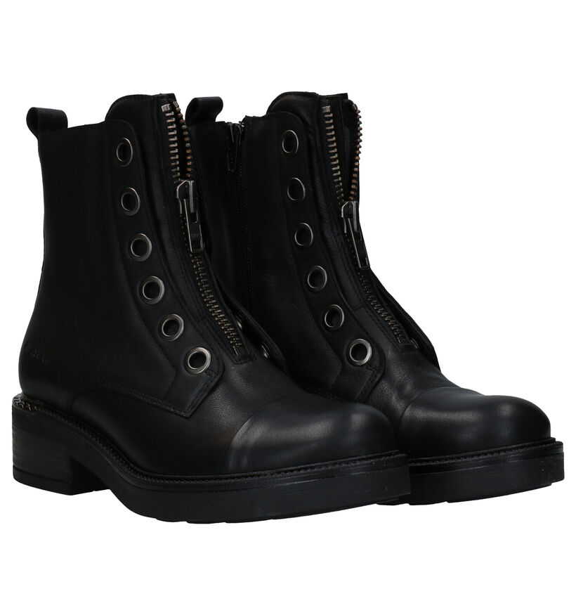 Red-Rag Bottines en Noir en cuir (281812)