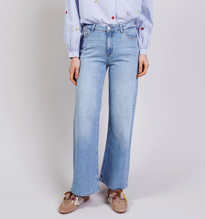 Pieces Silke Blauwe Straight leg jeans L30 voor dames (367054)