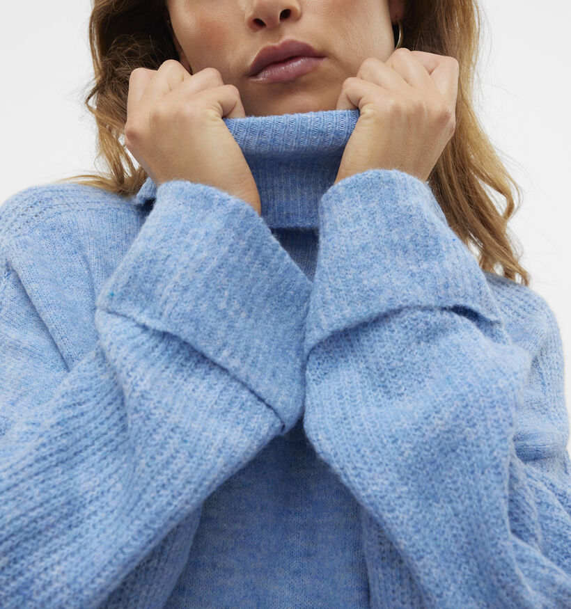 Vero Moda Jupiter Robe pull avec col roulé en Bleu pour femmes (346158)
