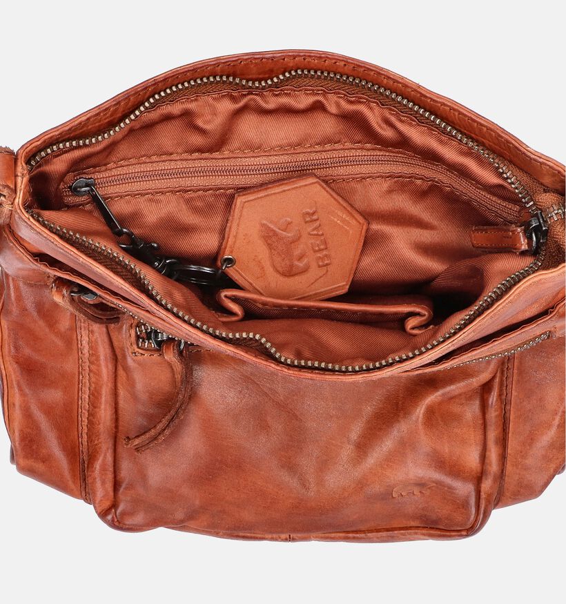 Bear Design Sac port&eacute; crois&eacute; en Cognac pour femmes (375788)