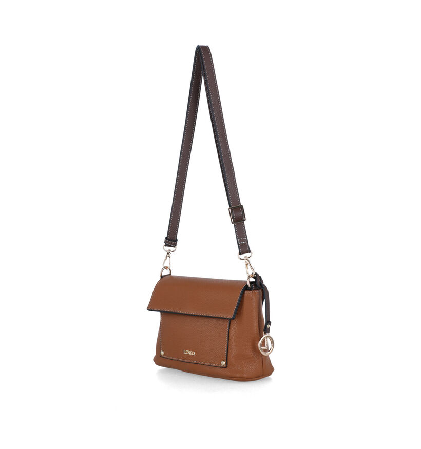 L.Credi Kahla Cognac Crossbody Tas voor dames (327562)