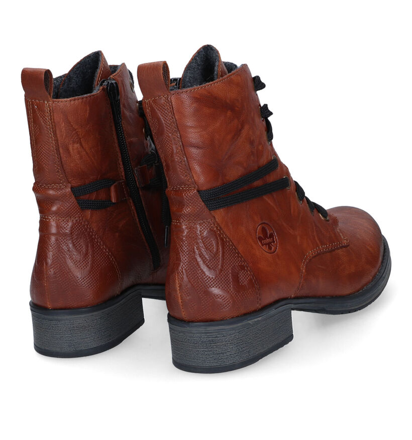 Rieker Bottines avec lacets en Noir pour femmes (331613)