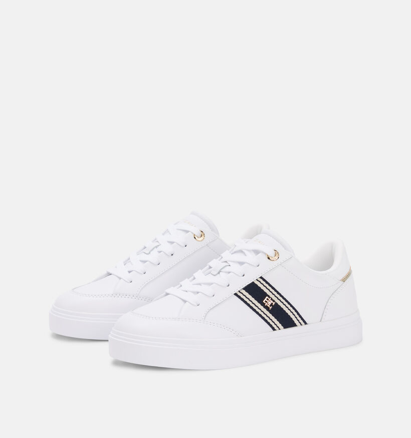 Tommy Hilfiger Chic Cupsole Webbing Witte Sneakers voor dames (368616) - geschikt voor steunzolen